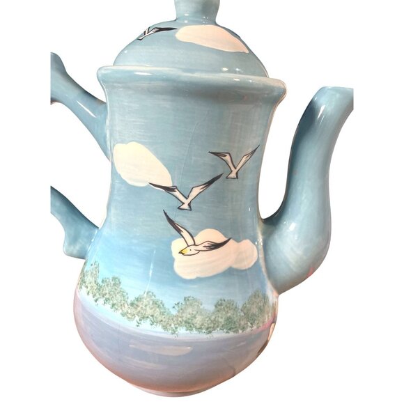 Youngs Heartfelt Kitchen Creations Teapot With Lid  Seaside Nautical Pattern - Picture 8 of 16